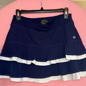 EUC Lilly Pulitzer Luxletic Zela Navy Tennis Skort
